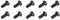 QUARKZMAN M3 x 6mm Tornillo de Máquina de Nylon x 50PCS Tornillos de Rosca Métrica de Cabeza Redonda Phillips Cruzada Pan con Tuerca para Electrónica Comunicaciones, Negro