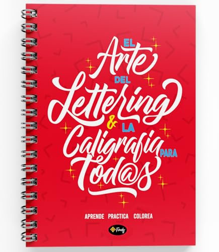 Finoly Lettering Notizbuch für Erwachsene, Buch Lettering und Kalligraphie zum Handmalen, Kalligraphie und Lettering für Anfänger, A4, Premium-Papier