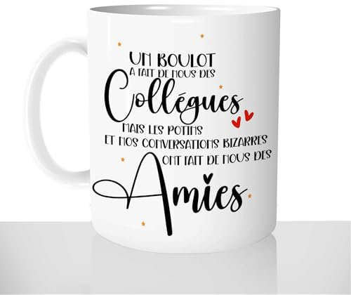 Mug Collègues Devenues Amies - Tasse Cadeau Personnalisée - Idée Cadeau Collègue - Noël Anniversaire Amitié