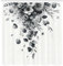 ABAKUHAUS Noir et Blanc Rideau de Douche, Conception Florale Romantique en Nuances De Gris Fleurs De Prairie Sauvages, Material Resistente al Agua Durable Estampa Digital, 175 cm x 200 cm, Blanc Gris