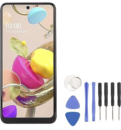 Yanmis Schermo LCD di ricambio per K42 LMK420 con telaio, schermo HD+ da 6,1 pollici, alta luminosità, multi-touch, compatibile con LM K420H LMK420E LMK420Y