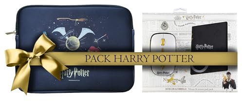 WONDEE Pack Harry Potter Regalos, Funda Universal 11 Tablets/iPad + Ratón y Alfombrilla de Harry Potter - Regalos Originales Fans de Harry Potter, Disney Merchandising Oficial