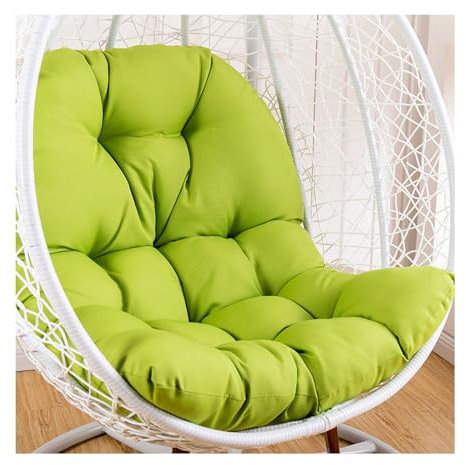 Abnehmbar Hängende Eierschaukel Stuhlpolster 49 x 37 Großes Hängendes Ei Stuhlkissen Hängematte Dickes Nest Rückenkissen Für Innen Außen Patio Schlafzimmer (STUHL NICHT ENTHALTEN) ( Color : Green ,
