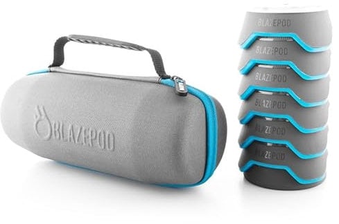 PERFORMBETTER+ BlazePod Bundle Trainer Set - Komplettes Reaktionstraining Kit für Trainer und Therapeuten, Inklusive 6 Pods, Adapter und Tragetasche