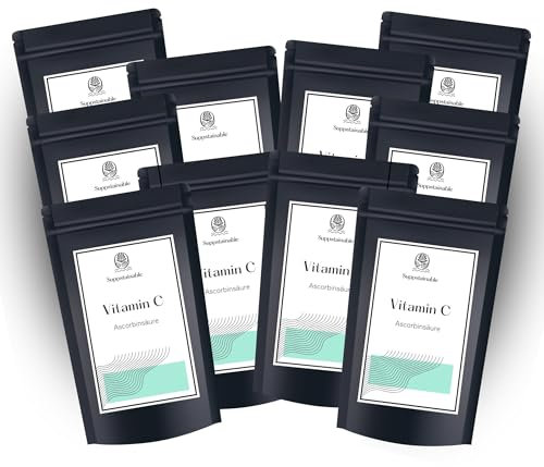 Hochdosiertes Vitamin C zur Unterstützung des Immunsystems| Suppstainable 10kg (10X1kg)