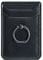 DMaos Card Holder Sleeve with Ring, RFID Credit Wallet Synthetic Leather Stick On Back Grip for iPhone Samsung Smartphone - Black