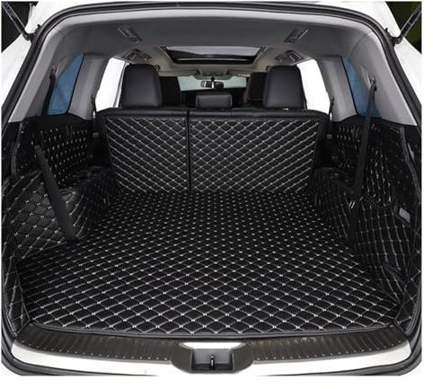 Bandeja Maletero para Hyundai para Santa para Fe 2019 2018 2017 2016 2015 2014 2013 (7 Asientos) Esteras para Maletero De Coche Alfombra Trunt De Lado Alto Funda Maletero Coche(Full Set 6)