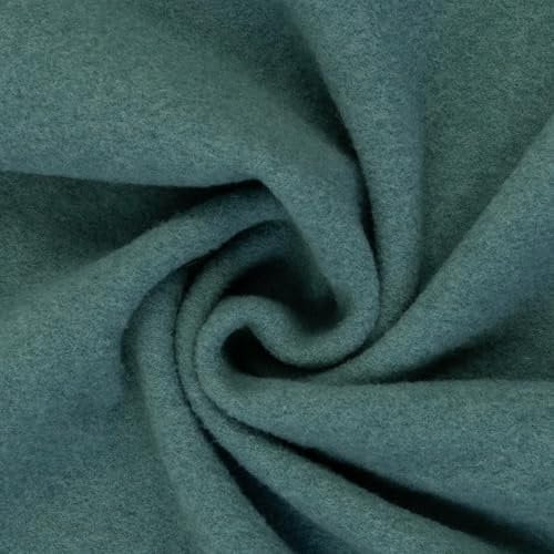 Weicher Wollflece NENA | 100% Wolle (Schurwolle) | Meterware | ab 50x140cm (smaragd)