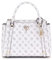 GUESS Eco Erica 2 Compartment Satchel White Logo