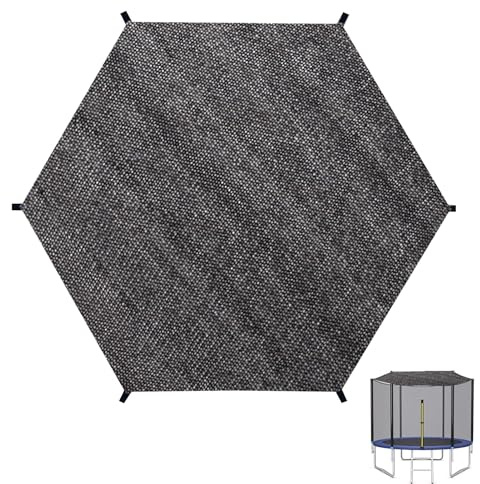 Xevinas Trampolin Outdoor Abdeckung, Mehrere Größen Sonnenschutz Trampolin Abdeckung Trampolin Zubehör, Faltbar Sonnenschutz Trampolin Netz UV Beständige Für Trampolin Outdoor(8 Fuß - 6 Stangen)