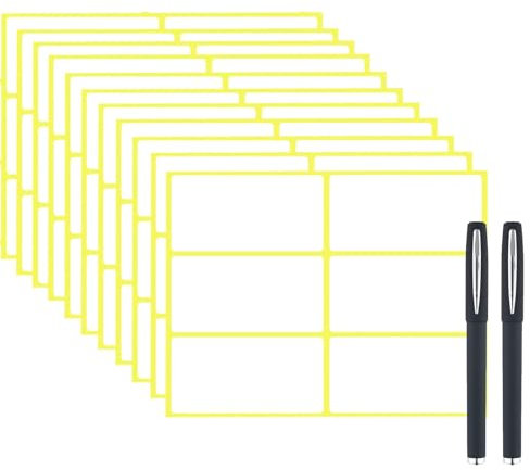 180PCS Sticky Labels, White Labels for Storage Boxes, Versatile Labeling, Premium Label, 50 x 100 mm Self-Adhesive Address Label, Includes 2 Pens, for Office and Home Use