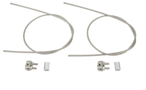 Besttoolifes Staffa di montaggio fotovoltaico Blocco fune metallica 1 paio di ganci per fune metallica lunghezza 60 cm alta capacità di carico adatto per staffa di montaggio pannello solare