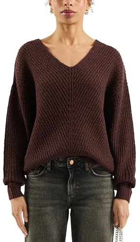 QS Strickpullover mit V-Auschnitt