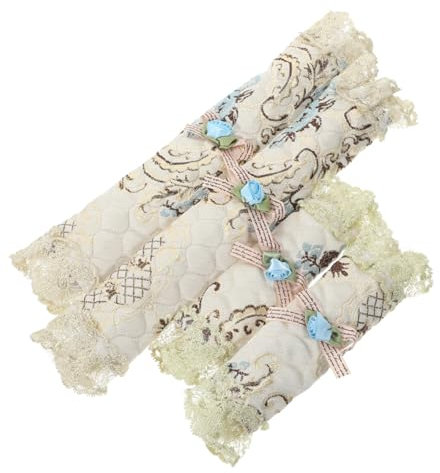 UTHCLO 4Pcs Lace Handle Covers Decorative Fridge and Oven Protector Gloves Keeps Appliance Handles Clean Dustproof for Kitchen Elegant Design