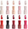 WYNIE Esmaltes Semipermanentes en Gel Jelly 11 Colores,Pintauñas UV/LED Serie de Rojos，Rosa Nude Soak Off, Kit de Uñas en Gel para Manicura