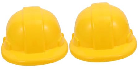 BESPORTBLE 2stücke Junge Mädchen Simulation Bauhüte Baupartyhüte Dekoratives Kinderspielzeug Material in Leuchtenden Farben Mit Glatten Kanten Für Baukostüme Und Party-favors