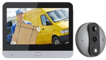 VEKELETE Smart Life Security Home Video Doorbell Camera Wifi 2.4G 1080P Ring Bell Door Peephole Intercom Video With Screen(Tuya Camera)
