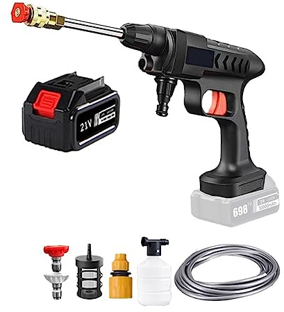 30000mAh 300W Pistola For Lavaggio Auto Ad Alta Pressione Senza Fili 60Bar Acqua For Elettrica Generatore Di Schiuma Dispositivo Automatico For La Pulizia A Spruzzo Potente Getto A Pressione