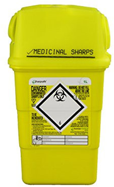 Frontier 41602430 Medical Sharps Disposal Bin/Box, 1 L