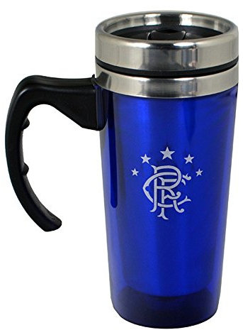 Rangers FC Official Aluminium Travel Mug (450ml) (Blue)