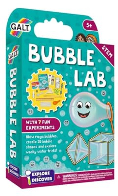GALT Bubble Lab – Kids Science Kit with 7 Fun Experiments, Wand & More | Explore & Discover Children's Science Sets – National Curriculum STEM Toys & Educational Toys for 5+ Year Olds