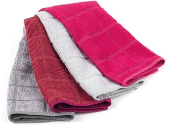 Kleeneze KL062659CDUEU Mikrofaser-Reinigungstücher, 4er-Pack, farbsortiert