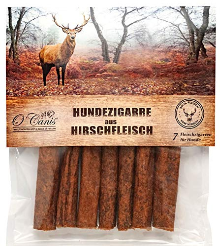 O´Canis Kauartikel HUNDEZIGARRE aus Hirschfleisch 14 cm getreidefrei für Hunde