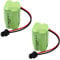 Gecoty® 2Pcs 4.8V AAA Battery Pack, 1000mAh Rechargeable Ni-MH Battery with SM 2P Connector for RC Stunt Car RC Robot