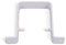 4 Pack White Square Downpipe Brackets, 65mm Downpipe Fitting, Suitable for Gutter, UV Resistant, Easy to Install and Durable Gutter Brackets, Strong Support Round Gutter Clips