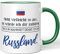JUNIWORDS Tasse, Sieht vielleicht so aus, als würde ich dir zuhören. Doch in Wahrheit denke ich an Russland (1001338), Wähle Farbe, Grün