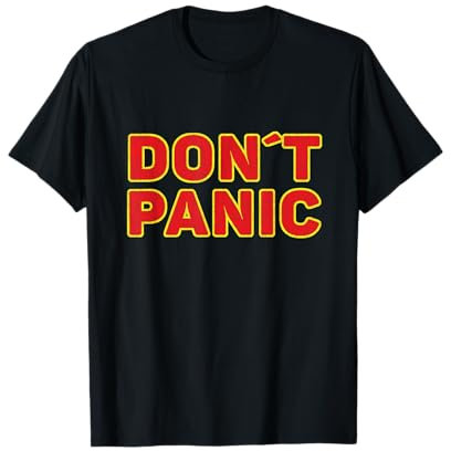 Don't Panic Vintage, sarcástico diseño para evitar el pánico Camiseta