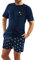 sesto senso Pajamas Barca a Vela Uomo Corto Cotone Tshirt Pantalonici Set Manich Corte Estate Blu Scuro XXL 2556/10 DRUK