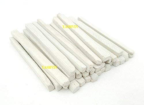 YASHVIN® Dustfree NP549 - Matita a gesso in ardesia calcarea naturale, confezione da 100 pezzi (gesso Saleti) || NP549