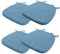 4er Set Stuhlkissen 40x38x3cm mit Bändern,Waschbare Sitzkissen Rutschfest,Stuhlauflage Stuhlpolster Sitzkissen,Abnembar Bezug Mit Reißverschluss,Ideal für Zuhause Büro Küche Esszimmer,Hellblau