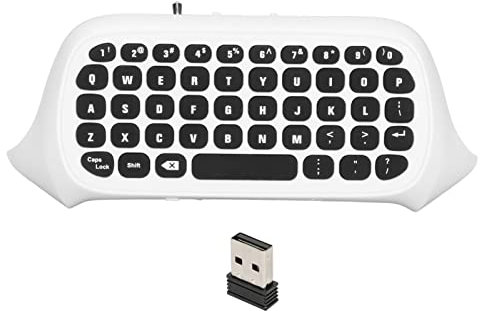 ciciglow Teclado Controlador para Series, TYX-586 Teclado Inalámbrico para Juegos Chatpad con Sonido Y Conector para Auriculares para Series X Series S One One S(Blanco)