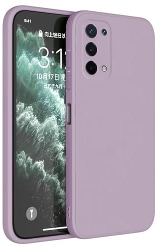 Topme Handyhülle Hülle Fur Oppo A54 5G / Oppo A74 5G (6.5 Inches) Case Schutzhülle, Hautschutz Aus TPU Silikonhülle - Gras lila