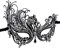 Lady of Luck Venezianische Maske Damen Ball Masken Augenmaske Venezianisch Maskenball Maske Venezianisch (Schwarzer Phönix)