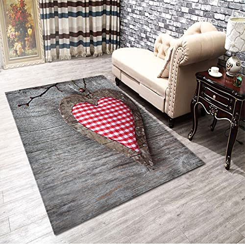 Door Mat Red Heart Grey Door Mats Indoor Polyester Rugs Living Room Decontamination Outdoor Rug Thicken Carpet Washable Outdoor Mats for Front Door Non Slip Bedroom Rug 40x60cm