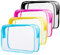 Rebanky 4 Pièces Trousse de Toilette Voyage Transparente Pochette Voyage PVC Étanche Trousse de Maquillage Transparente pour Femme et Homme,4 Couleurs