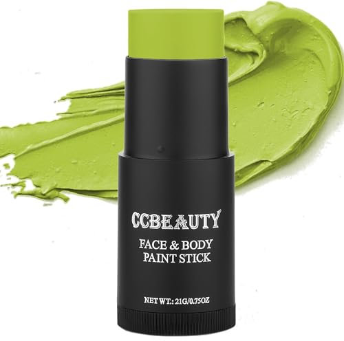 CCbeauty Pinturas corporales Ogre Green Creamy Blendable Stick a base de aceite no tóxico Face Paint lápices de maquillaje para cara y cuerpo Halloween arte corporal fiesta maquillaje