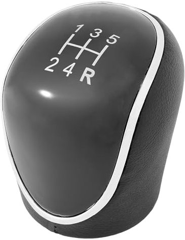 XUKEY Schaltknauf Manuell 5 Gang für Ford Focus Fiesta Mk2 Mk3 Mk4 C-Max S-Max Galaxy Kugo Mondeo S-Max Transit 6R Verbessert PU Leder Schwarz
