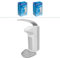 2X ARNOMED Kunststoff-Desinfektionsspender, Desinfektionsmittel-Spender für 500ml, Eurospender, Seifenspender Weiss zur Wand-Befestigung, Desinfektionsspender Wand, Seifenspender stehend ohne Bohren