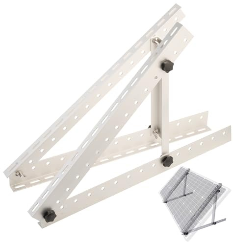 revolt Solarhalterungen Wand: Verstellbare Aluminium-Solarpanel-Halterung, 22 / 55,6 cm, bis 150 kg (Photovoltaik Halterung Wand, PV, Solarmodul)