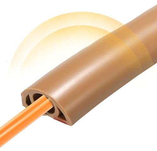 Fulenyi Floor Cable - PVC Flexible Wire Duct, Flame-Retardant Cable Protector Floor, adhesive Household Cable Management Cord Hider Floor for Home Office or Outdoors