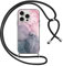 Foonary Handyband Hülle mit Band für iPhone 11 Pro 5,8 Handyhülle, Aesthetic Design Kette Necklace Case mit Kordel zum Umhängen Silikon Bumper Schutzhülle Cover Schnur für iPhone 11 Pro, Marmor 4