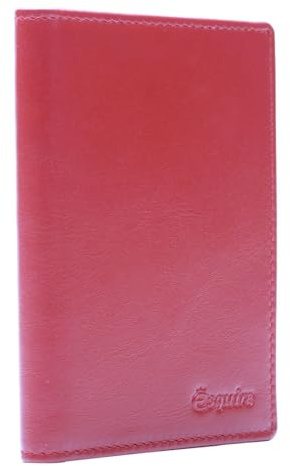 Esquire Ausweisetui New Silk Passport Card Holder Red dunkelrot