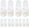 SATINIOR 6 Paar JGA Schlappen für Hochzeit Die Braut und Team Braut JGA Schuhe Zehenfreie Spa Einheitsgröße Pantoffeln zur Hochzeit Geschenke Brautjungfern Jungesellinenabschied(Gold)