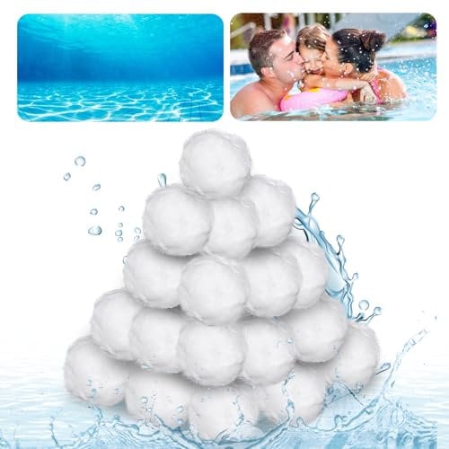 RISVOWO Filtro Sfere, 800g Palline Filtro Piscina Sostituisce 28kg di Sabbia, Sfere Filtranti per Piscina, Filtro a Balls Leggera Riutilizzabile per Pompe Filtranti, Acquario, Piscina