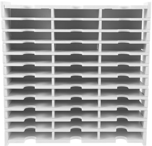 Cabilock 36 Slots Ink Pad Tray Organizer Rack, Stempelkissenhalter, Handygarage Schule, Multi-Boot-Teller-Aufbewahrungsregal Diamant-Gemälde-Tablett-Rack Für Craft Stamp Pad Supplies Storage