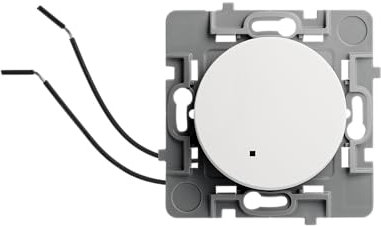 Debflex - Casual Evo - Interrupteur Va et Vient - Interrupteur Mural Avec Voyant Lumineux - Installation Rapide - ABS - Installation Encastrée - Blanc - 76 x 76 x 34 mm